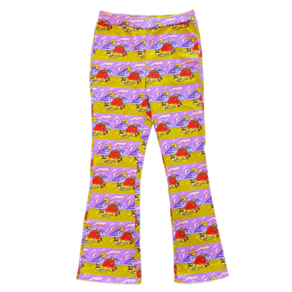 NWT Nooworks Cropped Kick Flare Jammin Strawberry in Medium
